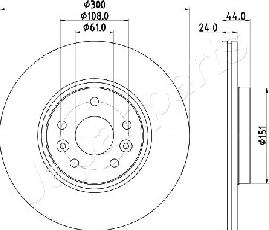 Japanparts DI-0706 - Bremžu diski ps1.lv