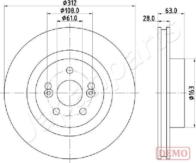 Japanparts DI-0701C - Bremžu diski ps1.lv