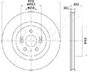 Japanparts DI-0701 - Bremžu diski ps1.lv