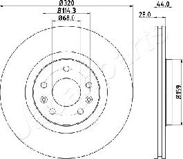 Japanparts DI-0702 - Bremžu diski ps1.lv