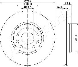 Japanparts DI-0707 - Bremžu diski ps1.lv