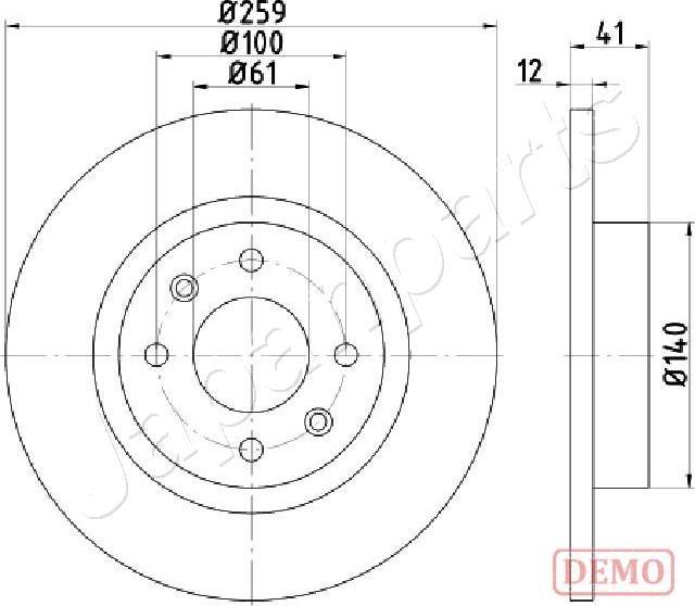 Japanparts DI-0719C - Bremžu diski ps1.lv