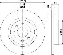 Japanparts DI-0719 - Bremžu diski ps1.lv