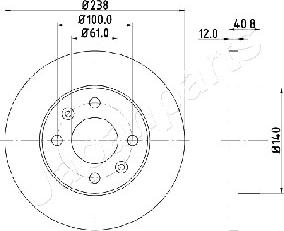 Japanparts DI-0714 - Bremžu diski ps1.lv