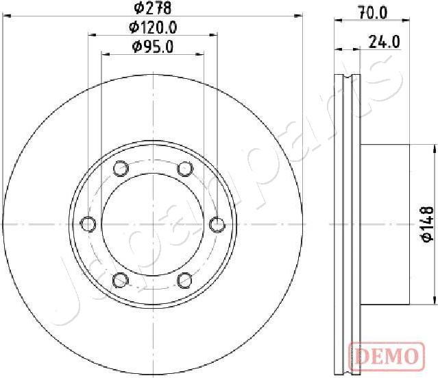 Japanparts DI-0715C - Bremžu diski ps1.lv