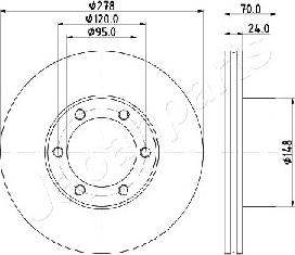 Japanparts DI-0715 - Bremžu diski ps1.lv