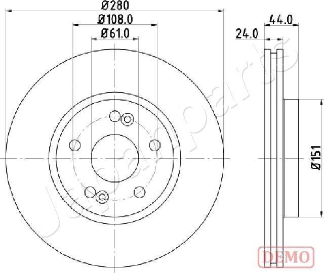 Japanparts DI-0710C - Bremžu diski ps1.lv