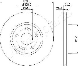 Japanparts DI-0710 - Bremžu diski ps1.lv