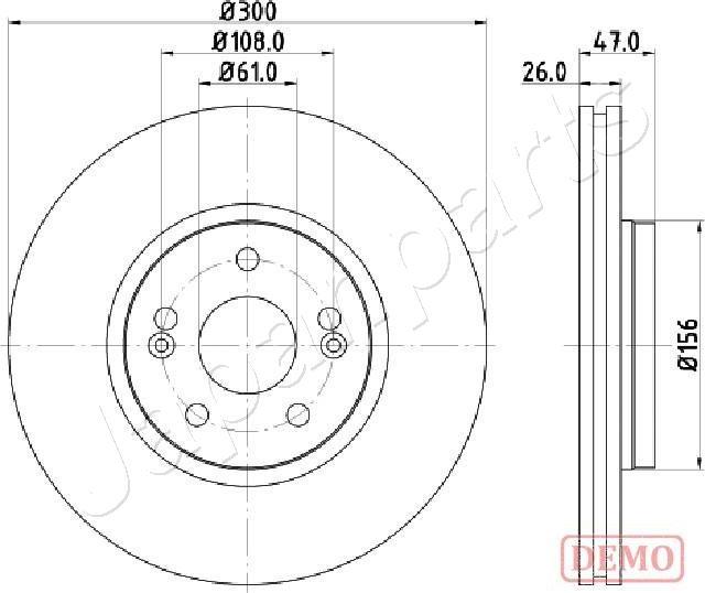 Japanparts DI-0712C - Bremžu diski ps1.lv