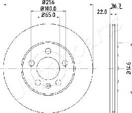 Japanparts DP-0904 - Bremžu diski ps1.lv