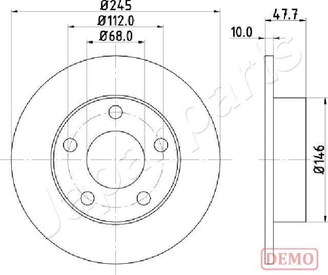 Japanparts DP-0905C - Bremžu diski ps1.lv