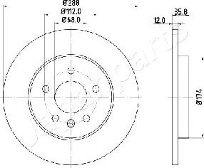 Japanparts DP-0908 - Bremžu diski ps1.lv