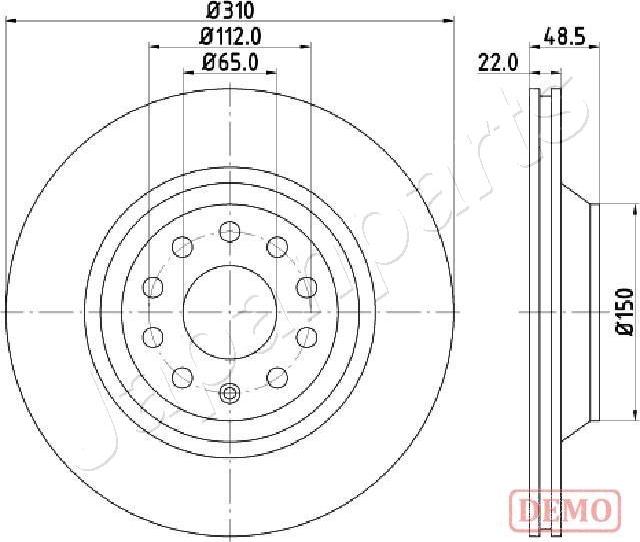 Japanparts DP-0903C - Bremžu diski ps1.lv