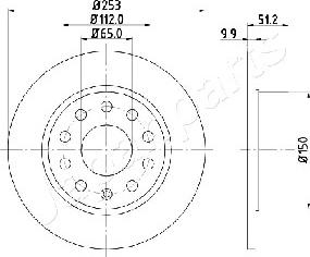 Japanparts DP-0902 - Bremžu diski ps1.lv