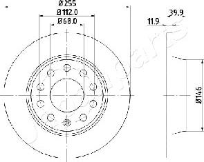 Japanparts DP-0907 - Bremžu diski ps1.lv