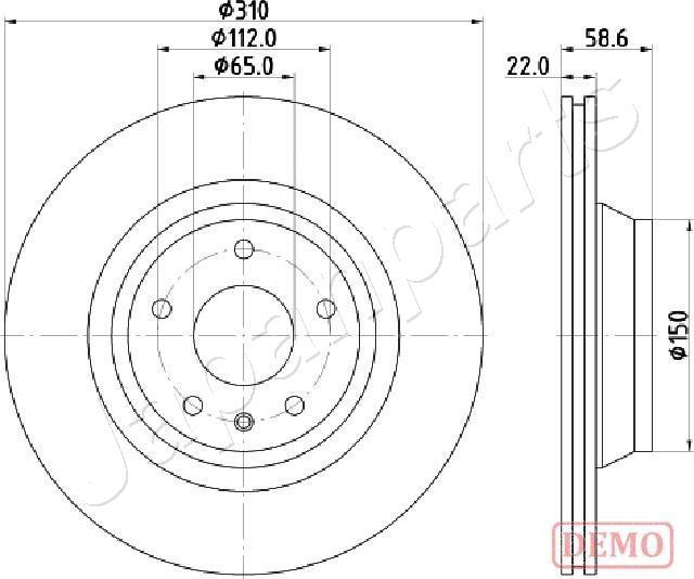 Japanparts DP-0919C - Bremžu diski ps1.lv