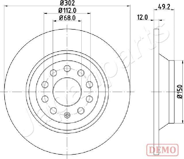 Japanparts DP-0915C - Bremžu diski ps1.lv