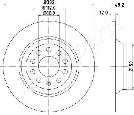 Japanparts DP-0915 - Bremžu diski ps1.lv