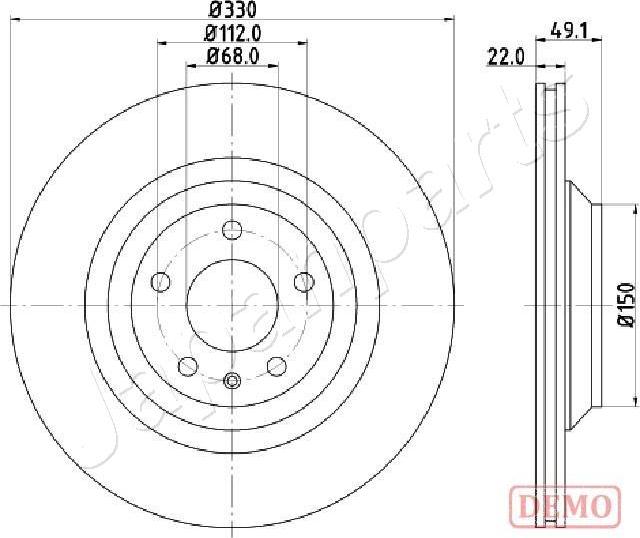 Japanparts DP-0916C - Bremžu diski ps1.lv