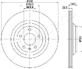 Japanparts DP-0916 - Bremžu diski ps1.lv