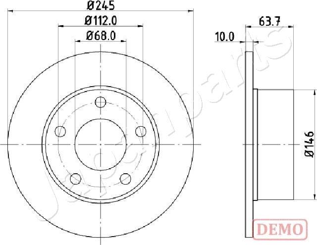 Japanparts DP-0912C - Bremžu diski ps1.lv