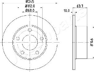 Japanparts DP-0912 - Bremžu diski ps1.lv