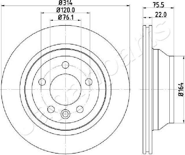 Japanparts DP-0934C - Bremžu diski ps1.lv