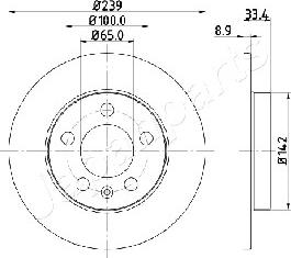 Japanparts DP-0933 - Bremžu diski ps1.lv