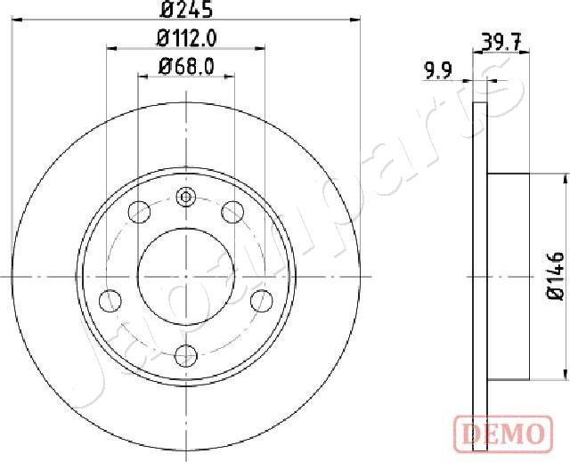 Japanparts DP-0929C - Bremžu diski ps1.lv