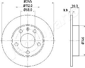 Japanparts DP-0929 - Bremžu diski ps1.lv