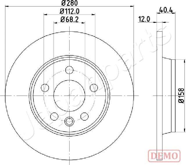 Japanparts DP-0926C - Bremžu diski ps1.lv