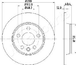 Japanparts DP-0926 - Bremžu diski ps1.lv