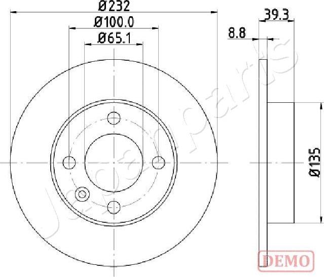 Japanparts DP-0921C - Bremžu diski ps1.lv