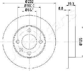 Japanparts DP-0921 - Bremžu diski ps1.lv