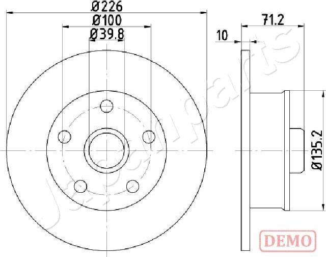 Japanparts DP-0923C - Bremžu diski ps1.lv