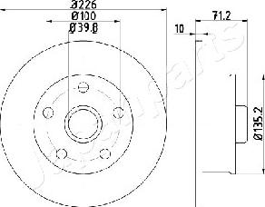 Japanparts DP-0923 - Bremžu diski ps1.lv