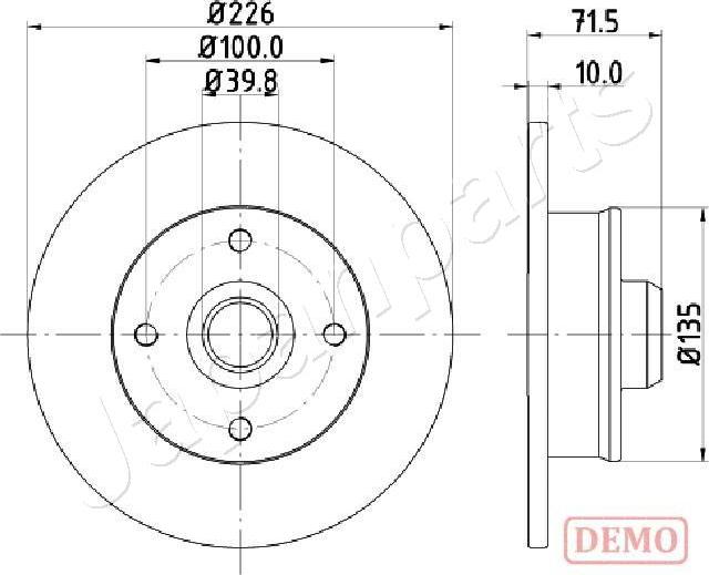 Japanparts DP-0922C - Bremžu diski ps1.lv