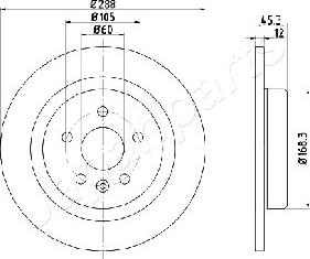 Japanparts DP-0404 - Bremžu diski ps1.lv