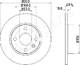 Japanparts DP-0405 - Bremžu diski ps1.lv