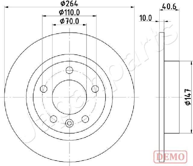 Japanparts DP-0400C - Bremžu diski ps1.lv