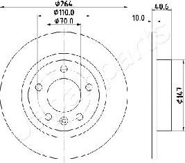 Japanparts DP-0400 - Bremžu diski ps1.lv