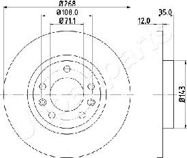 Japanparts DP-0408 - Bremžu diski ps1.lv