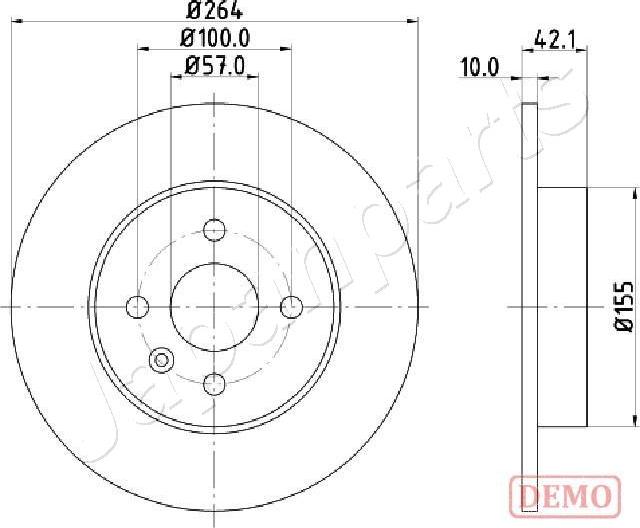 Japanparts DP-0407C - Bremžu diski ps1.lv