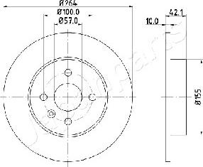 Japanparts DP-0407 - Bremžu diski ps1.lv