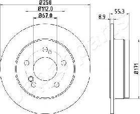 Japanparts DP-0504 - Bremžu diski ps1.lv