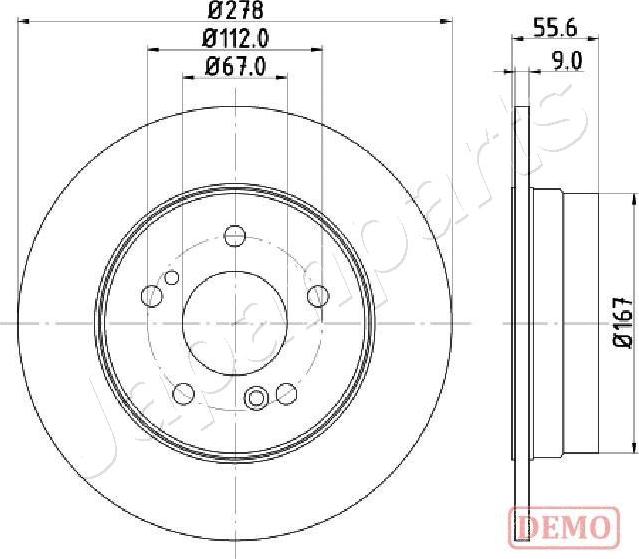 Japanparts DP-0505C - Bremžu diski ps1.lv