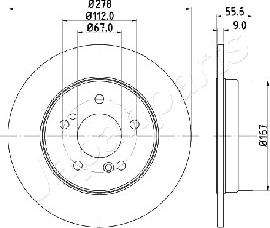 Japanparts DP-0505 - Bremžu diski ps1.lv