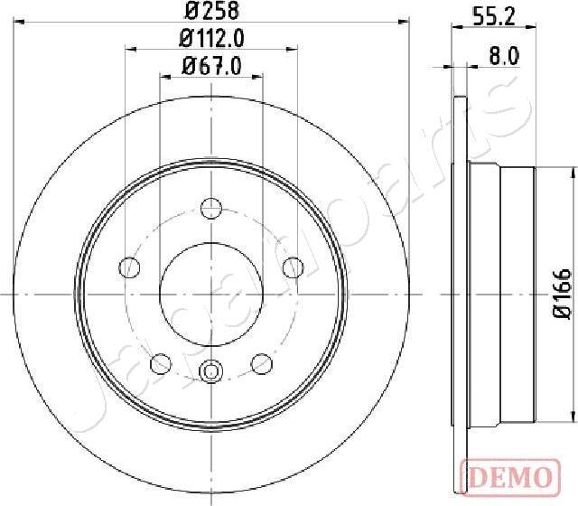 Japanparts DP-0500C - Bremžu diski ps1.lv