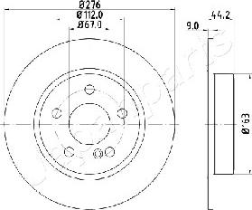 Japanparts DP-0502 - Bremžu diski ps1.lv