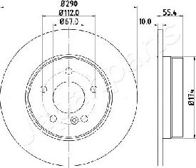 Japanparts DP-0507 - Bremžu diski ps1.lv